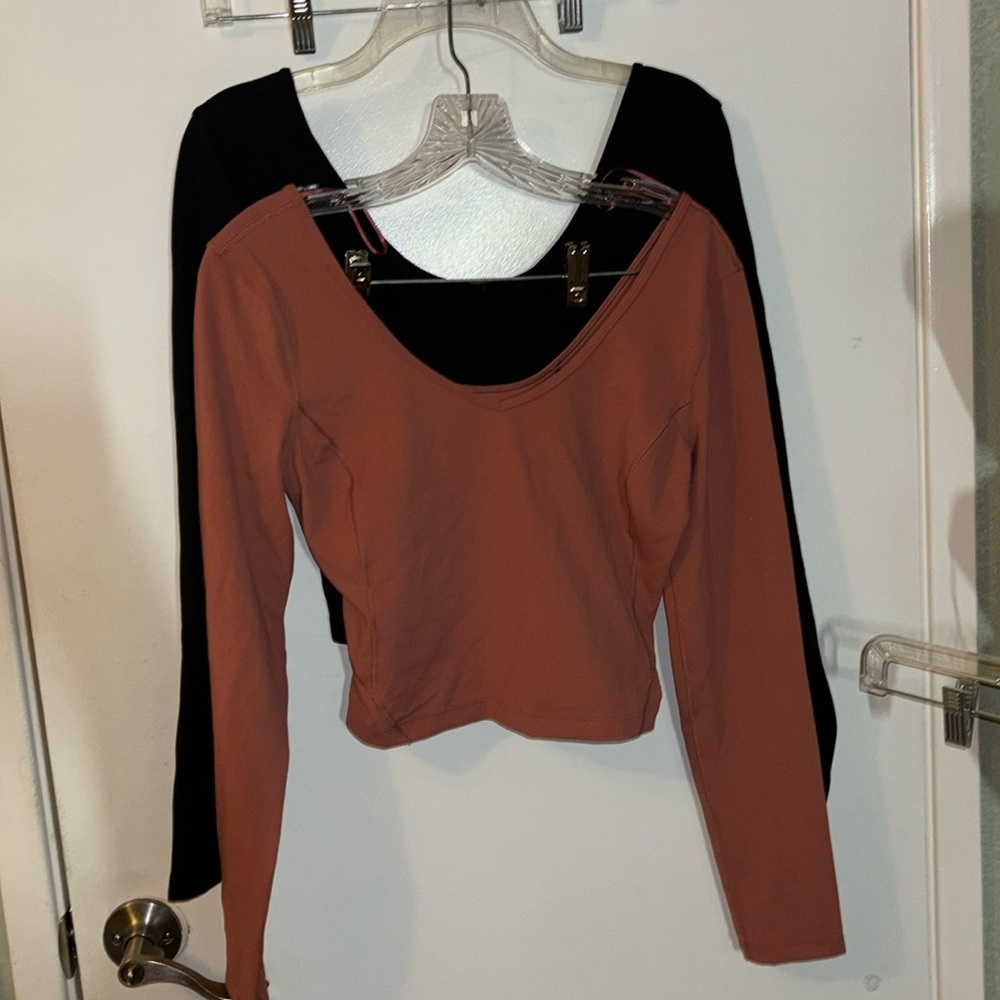 2 pack crop long sleeve Lululemon tops